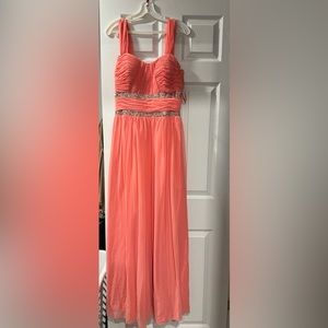 Coral prom dress. Size XL